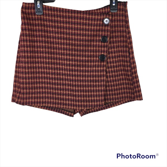 Love Tree Sierra Rust plaid skort - Picture 1 of 8